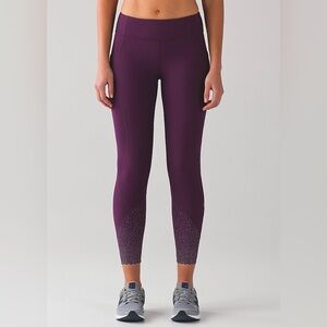 Lululemon Tight Stuff High Rise Tight Leggings 24” Inseam - Size 12 Deep Berry